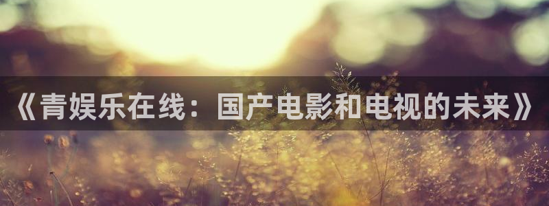 星欧娱乐下载：《青娱乐在线：国产电影和电视的未来》