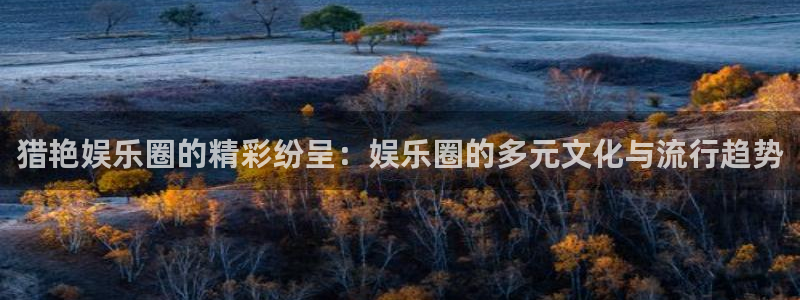 xo星欧娱乐官网登录：猎艳娱乐圈的精彩纷呈：娱乐圈的多元文化与流行趋势